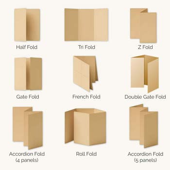 Brochure folds for printing