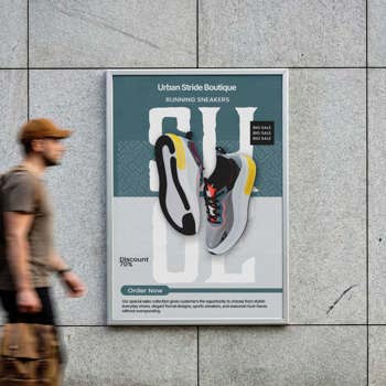 Street poster hanging on a wall