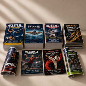 Sports posters printed in bulk