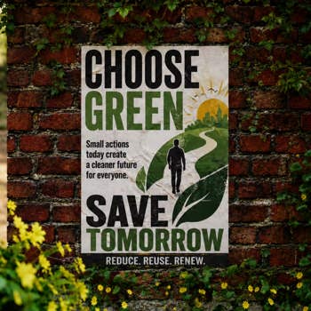 Eco-friendly and sustainable wheat paste poster