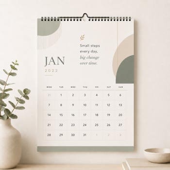 Wall calendar cosmetic company