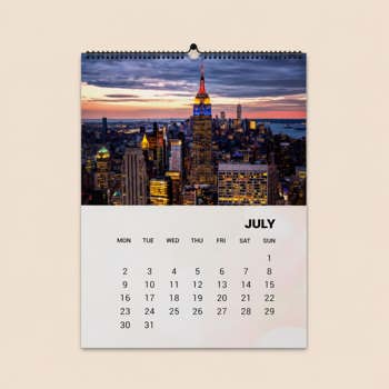 NYC travel agency wall calendar