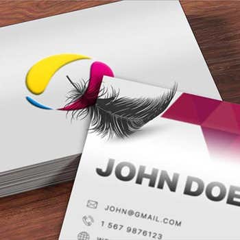 Raised Soft Touch Laminated Business Cards