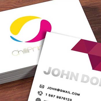 Spot Color Gold or Silver Business Cards