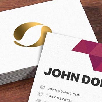 Uncoated and Golden Hot Foil Business Cards